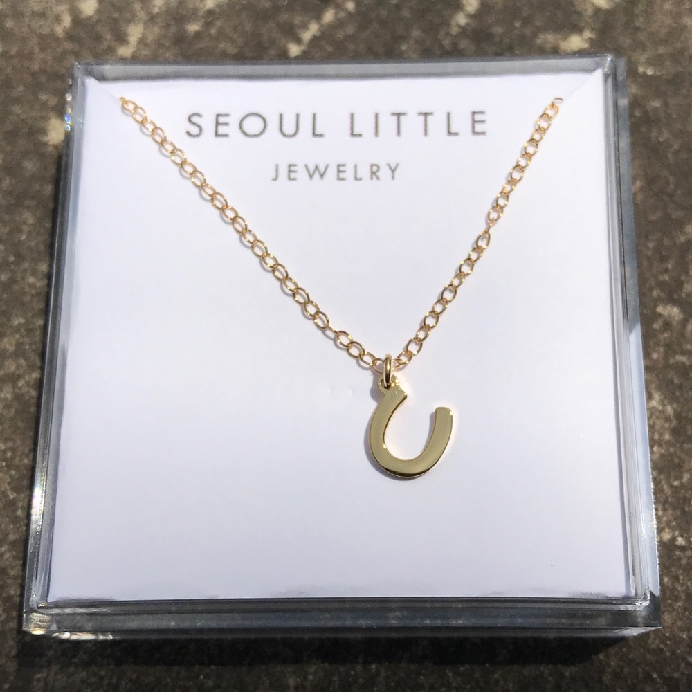 NWT Seoul Little GP Horseshoe Charm Necklace